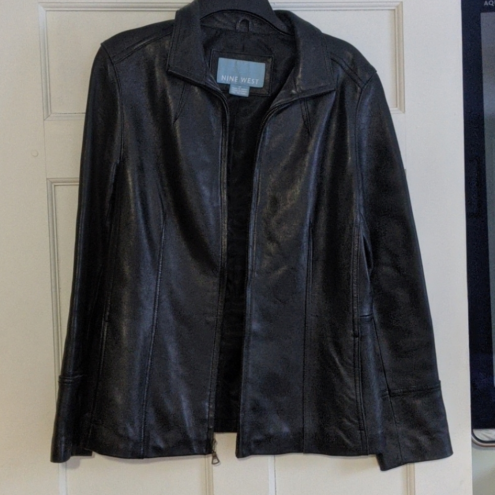 Nine west leather coat